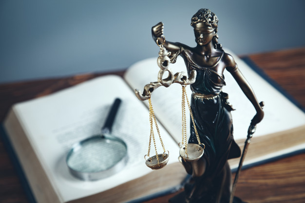 Lady justice with magnifier book 218381 997
