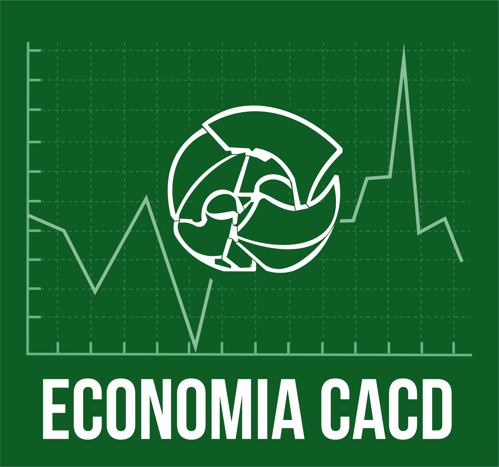Logo economia cacd fundo verde