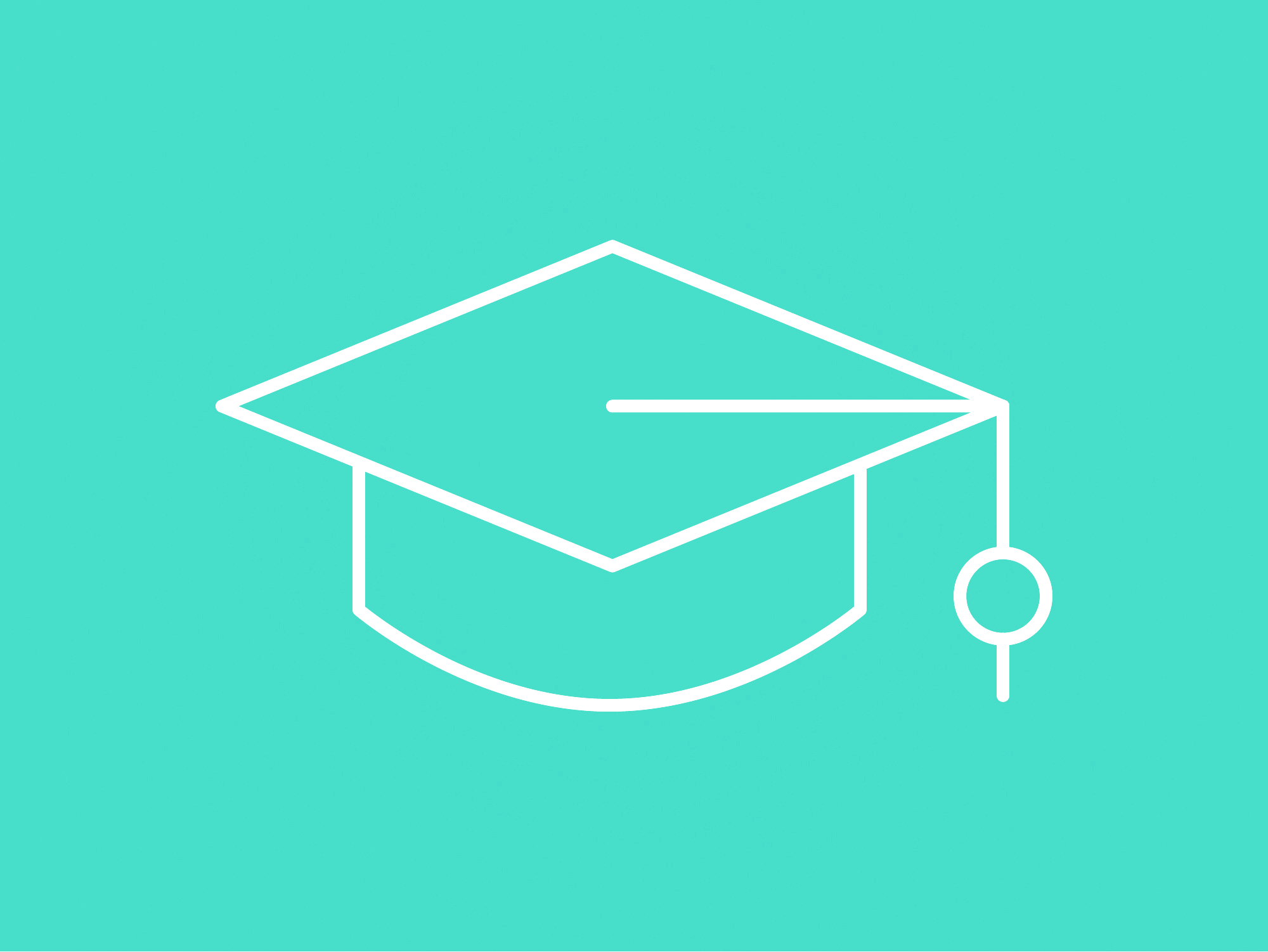 Icon education turquesa