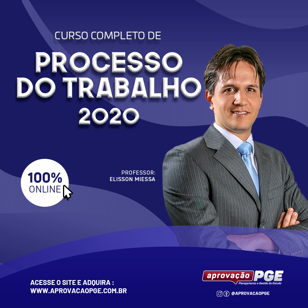 Curso dprocesso trabalho 2020 elisson 1080x1080px card feed quadrado capa curso